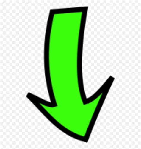 Curved Arrow Clipart Green Arrow Pointing Down Png Emojigreen Arrow