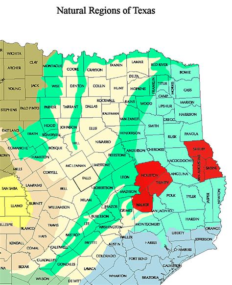 East Texas Cities And Counties Map