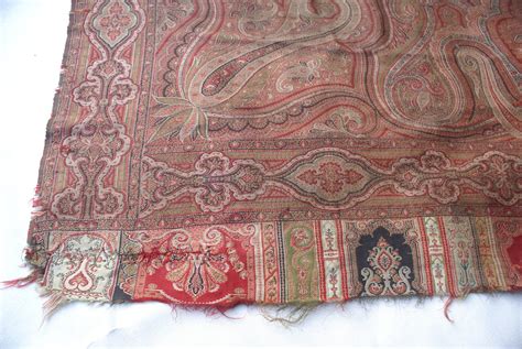 Intricating Antique Paisley Shawl Cloth 19th Cnt Etsy