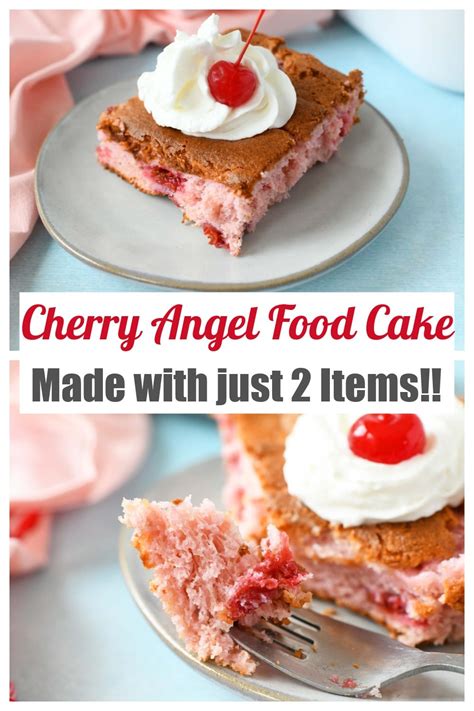 2 Ingredient Cherry Angel Food Cake Sizzling Eats