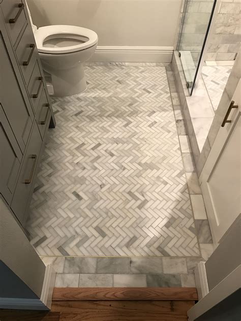 30 Herringbone Bathroom Floor Tiles