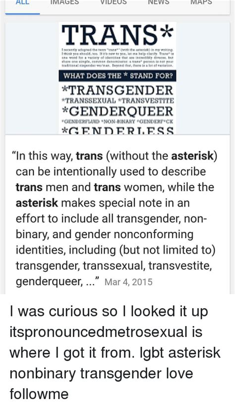 all trans what does the stand for transgender transsexual transvestite gender queer