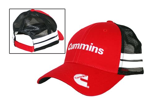 «we are digging (do people still say that?) these new white front caps. Cummins Diesel Black & Red Vintage Trucker Mesh Caps ...
