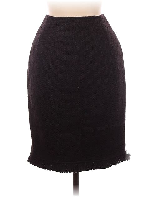 Worth Women Black Wool Skirt 4 Ebay
