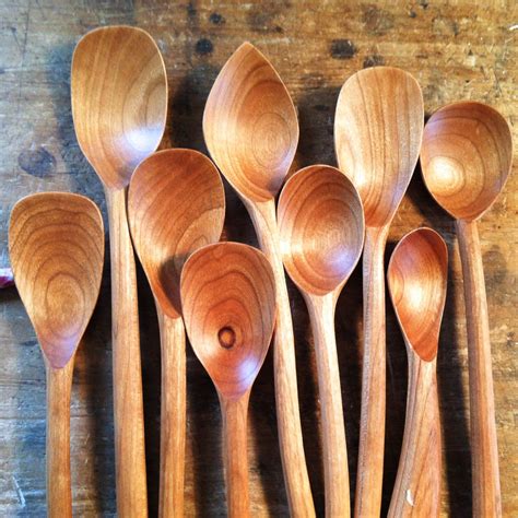 Cherry Wooden Spoon Carving Carved Spoons Wood Spoon