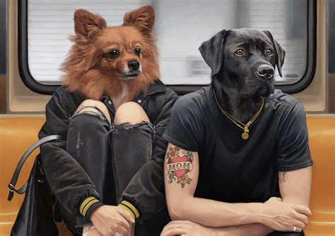 Funny Oil Painting Dogs By Matthew Grabelsky 14