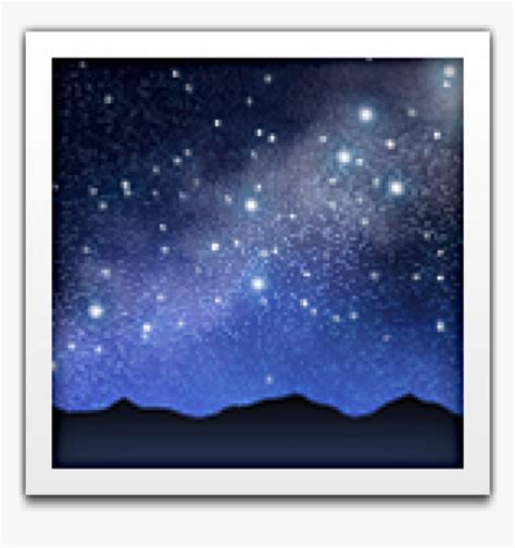 Night Sky Emoji Iphone Hd Png Download Kindpng