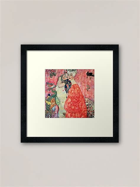 Gustav Klimt Women Friends Framed Art Print For Sale By Artcenter Redbubble
