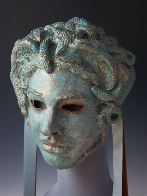 Aegean Medusa Mask Portrait Sculpture Medusa Mask