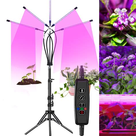 5 Hesds Led Grow Light Plant Growing Lamp Lights With Tripod For Indoor