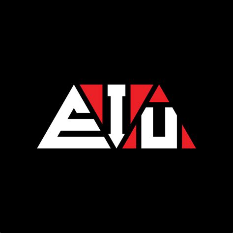 Diseño Del Logotipo De La Letra Del Triángulo Eiu Con Forma De