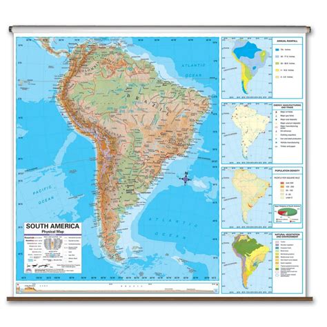 Universal Map Advanced Physical Map South America Wayfair