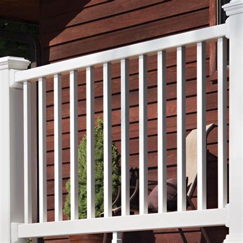 Trex Railing Kit Select Classic White Rail With Round Black Balusters