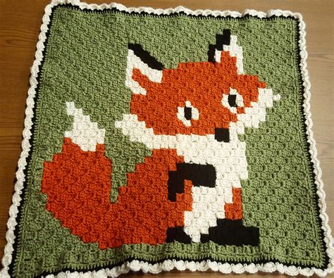 Crochet C2C Fox Baby Blanket I Made For A Coworker And His Wife R