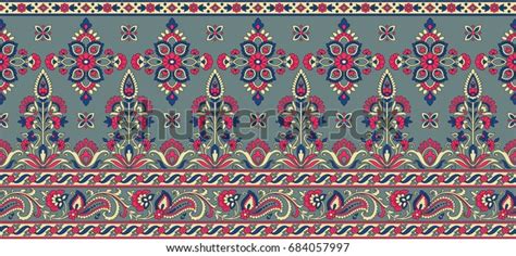 Seamless Traditional Indian Motif Stock Illustration 684057997