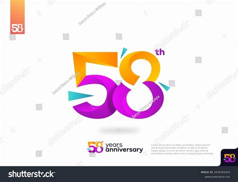 Number 58 Logo Icon Design 58th Stock Vector Royalty Free 2256761933
