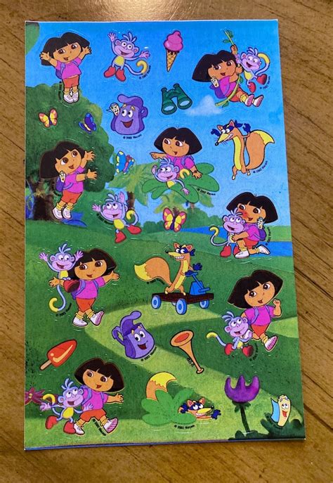 Vintage Dora The Explorer Sticker Sheet Etsy