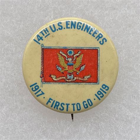 Ww1 Us Army 14th Engineers Pin Fitzkee Militaria Collectibles