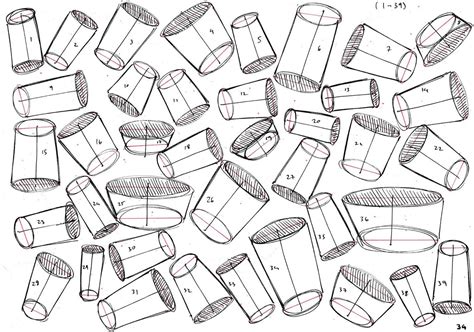 250 Cylinder Challenge Geometric Shapes Drawing Geometric Drawing