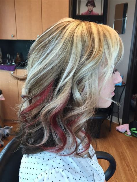 Blonde Red And Brown Underneath Hair