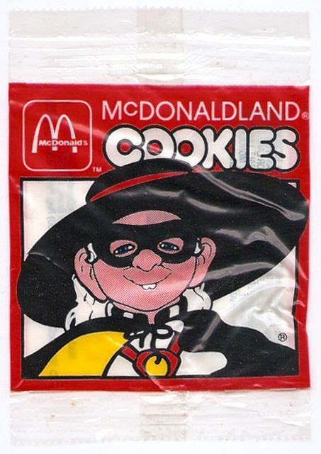 1984 Mcdonalds Mcdonaldland Cookies Wrapper Hamburglar Childhood