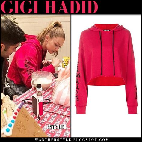 Gigi Hadid In Bright Red Hoodie With Zayn On Christmas Eve 2017 ~ I