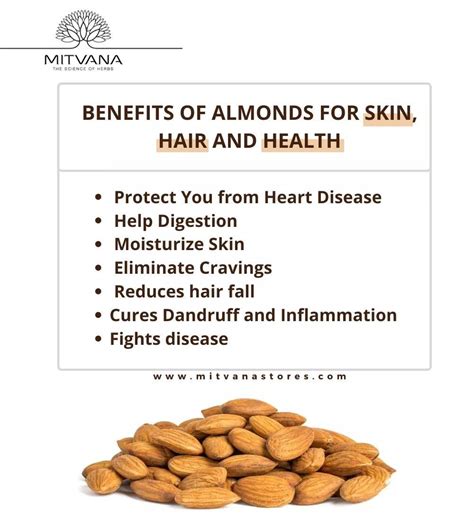 Benefits Of Almonds For Skin Hair And Health Almond Benefits Healthy Benefits Health