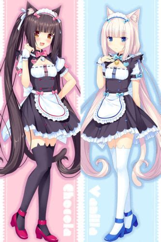 Anime Chocolaandvanilla Neko Para Otaku Dakimakura Pillow Case Hugging