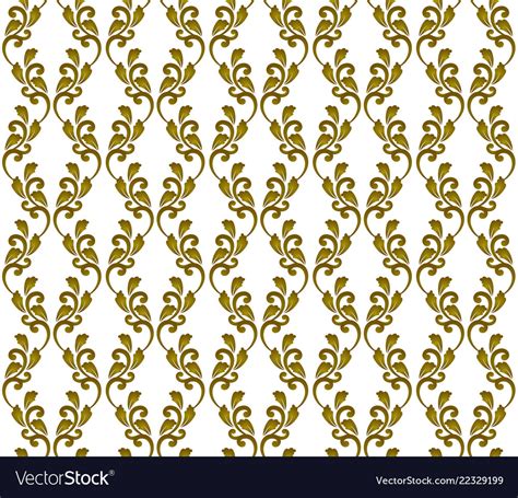 Gold Damask Wallpaper Royalty Free Vector Image