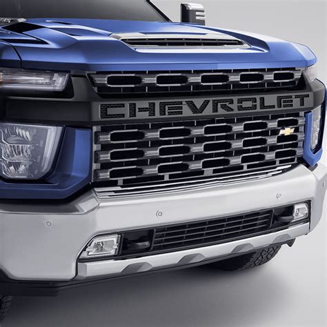 2023 Silverado 2500 Grille Black Chevrolet Script Logo Front