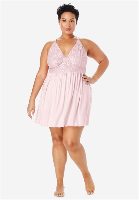 Shop all your favorite brands in one place. Lace Trim Babydoll by Amoureuse®| Plus Size Sleep | Woman ...