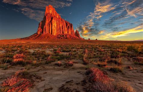 Shiprock Rock Formation New Mexico Wallpapers Wallpaper Cave