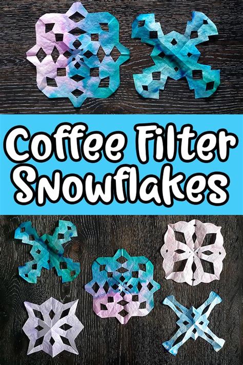 Coffee Filter Snowflake Craft For Kids