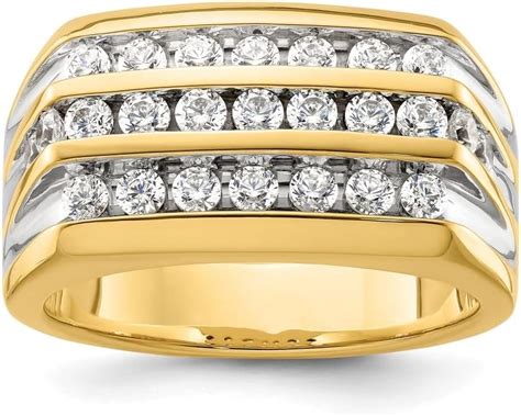 Diamond2deal 14k Yellow Gold Lab Grown Diamond Engagement Wedding Ring