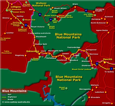 Blue Mountains Map Nsw