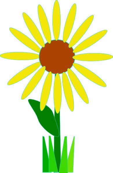 Simple Yellow Flower Clip Art 115100 Free Svg Download 4 Vector