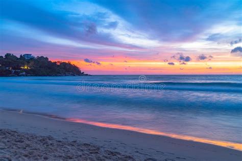 Waves In Golden Sunset Stock Image Image Of Thailand 165110953