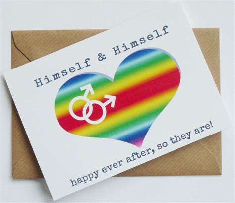 himself and himself same sex card happy ever after funny etsy