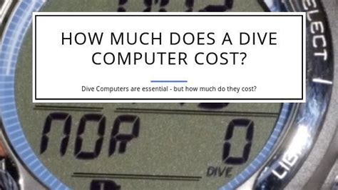 One large perk to this budget dive computer is that it connects via usb to suunto's dive manager, allowing you to properly track and record each time you venture below the ocean's surface. How Much Does a Dive Computer Cost? (With images) | Dive ...