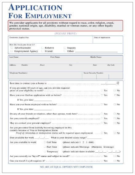 How To Make A Employment Application Form 5 Templates To Download