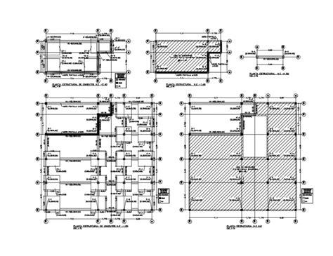 Foundation Plan And Construction Details Of Housing Building Dwg File