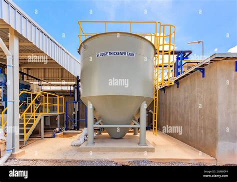 Sludge Thickener Tank In Water Treatment Plant Modern Urban Wastewater