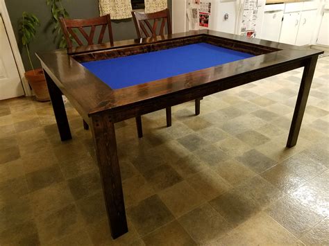 Board Game Table With Removable Topper Etsy Canada
