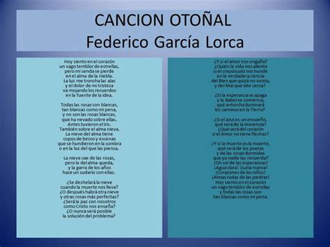 Canción otoñal. F.G. Lorca