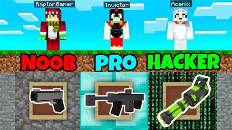 Minecraft Arma Noob Vs Pro Vs Hacker 🔫 Invictor Shorts Youtube