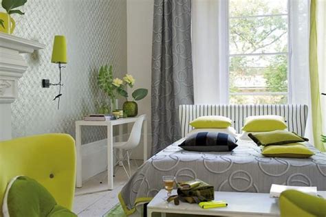 It has a white window curtain and a white ceiling. Natural Green Color Schemes for Modern Bedroom and ...