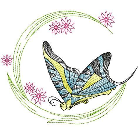 Butterfly Embroidery Free Design 28