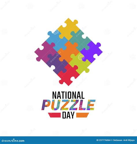 Vector Graphic Of National Puzzle Day Stock Vector Illustration Of