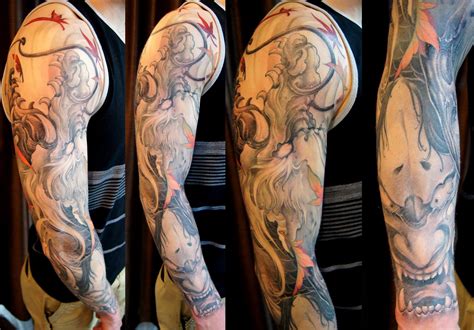 Chronic Ink Tattoo Toronto Tattoo Dragon And Hannya Mask