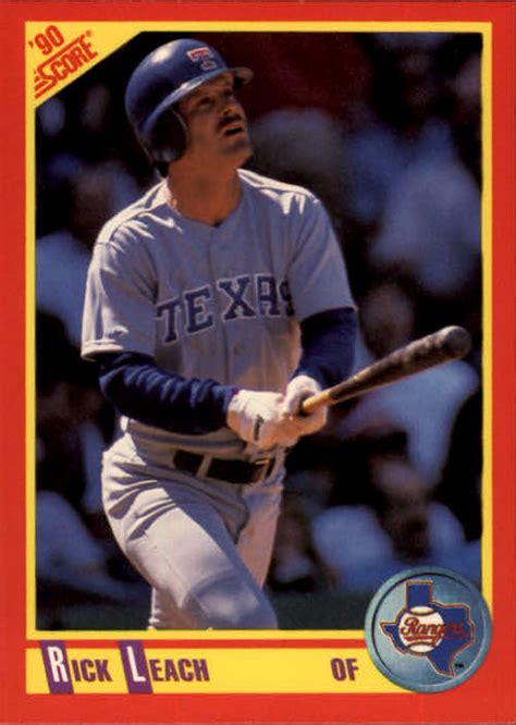 They are in the west division of the american league. 1990 Score Texas Rangers Baseball Card #426 Rick Leach | eBay